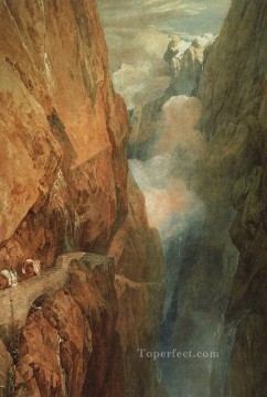 聖ゴタールの通路 1804 ロマンチックな風景 ジョセフ・マロード ウィリアム・ターナー山 Oil Paintings